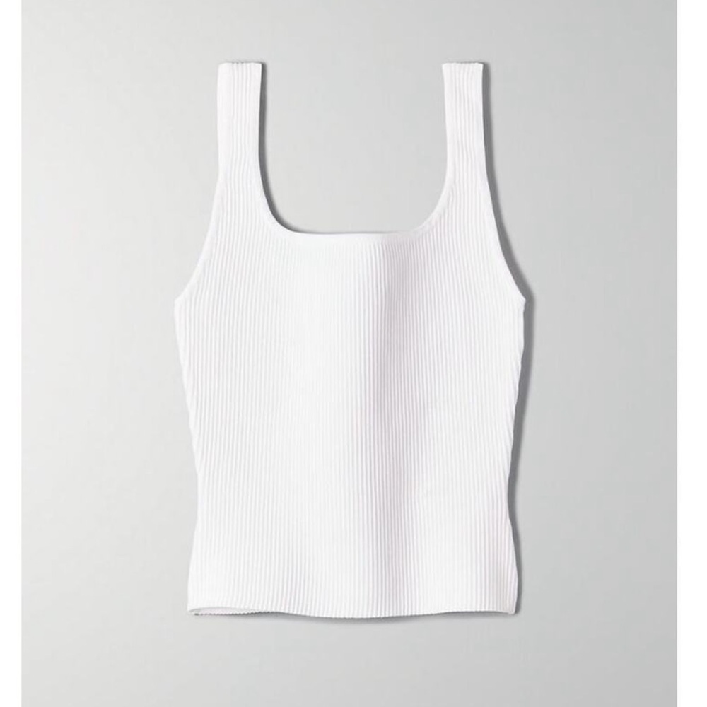 Aritzia Babaton Sculpt Knit Tank - XS - WHITE. Sold out!